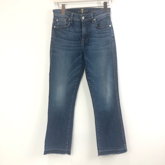 Seven for All Mankind Cropped Bootcut Denim Jeans - Picture 3 of 11